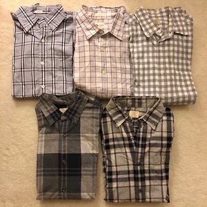Lot of 5 J.Crew Men’s Button up Shirts SMALL